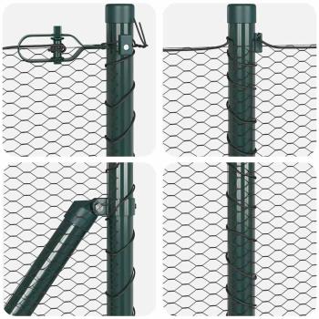 Bodenmontierter Sechseckzaun 50 x 0,5 m PVC-beschichteter Stahl