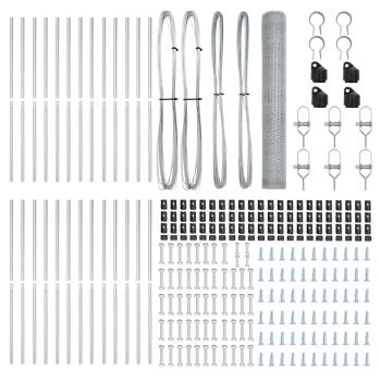 Sechseckzaun 1,2x50 m Verzinkter Stahl, Zaunpfosten 13 Stk Ø32 mm 170 cm Verzinkter Stahl