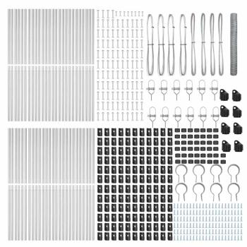 Sechseckzaun 1x100 m Verzinkter Stahl, Zaunpfosten 13 Stk Ø32 mm 150 cm Verzinkter Stahl