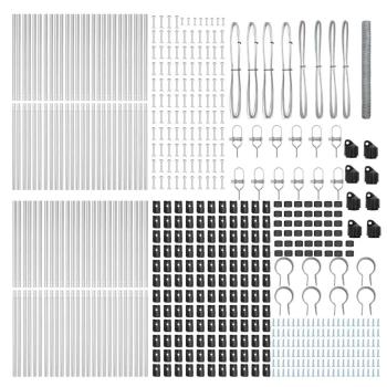 Sechseckzaun 1,6x100 m Verzinkter Stahl, Zaunpfosten 13 Stk Ø32 mm 210 cm Verzinkter Stahl