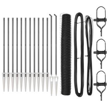 Zaun Set Set aus 2 Grau Metall Standard Langlebig