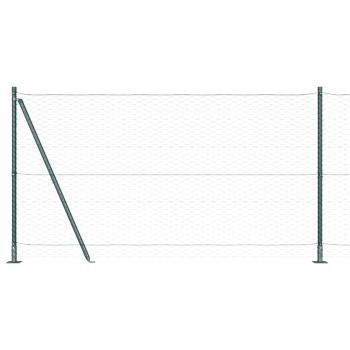 Zaunset Set aus 2 Grün Stahl 25 x 1,2 m Langlebig Zaunset