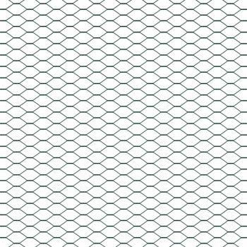 Hexagonzaun Grün 0,4x100 m Stahl, Zaunpfosten mit Bodenplatten 13 Stk Ø32mm 50cm verzinkter Stahl
