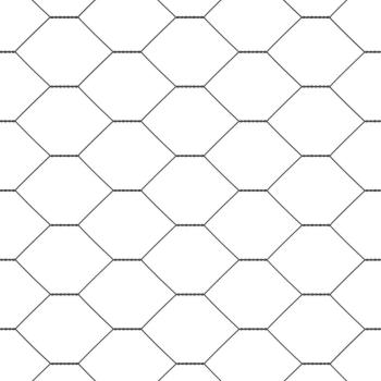Hexagonzaun Grau 0,4x100 m Stahl, Zaunpfosten mit Grundplatten 13 Stück Ø32mm 50cm Verzinkter Stahl