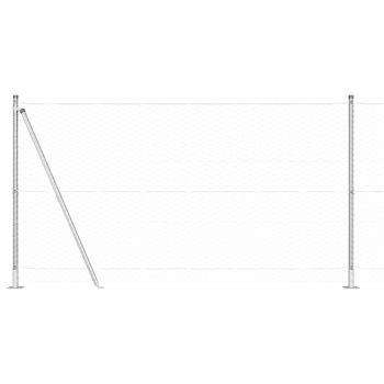 Zaunset Set aus 2 Verzinkter Stahl 25 x 1,2 m Langlebig