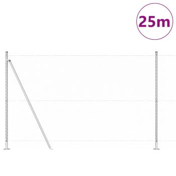 Zaunset Set aus 2 Verzinkter Stahl 25 x 1.5 m Langlebig Zaunset