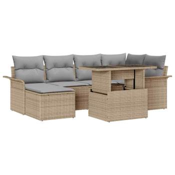 ARDEBO.de - Gartensofa-set 7 Stk. Beige