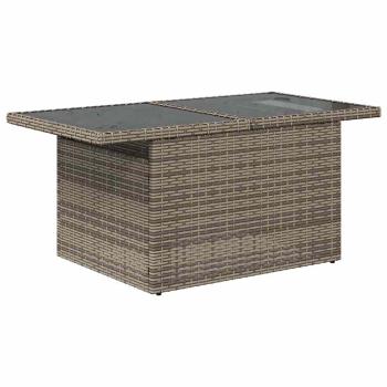 Garten-Sofa-Set 9 stk. Grau Poly Rattan