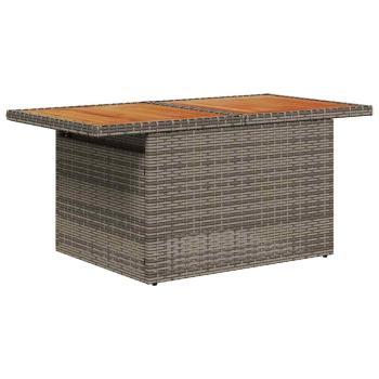 6-teiliges Garten-Sofa-Set mit Kissen Grau Poly-Rattan, 2-Sitzer Garten-Sofa mit Stauraum & Kissen Grau Poly-Rattan