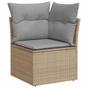 Gartensofa-set 11 Stk. Beige Poly-Rattan