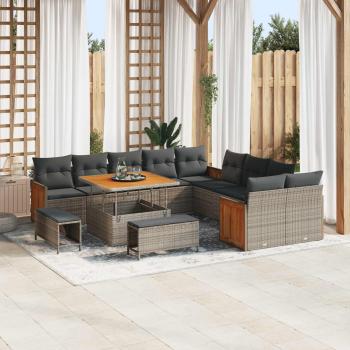 ARDEBO.de - Gartensofa-set 13 Stk. 13-Sitzanzahl Grau