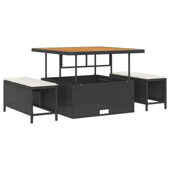 Gartensofa-set 14 Stk. 14-Sitzanzahl Schwarz und Creme