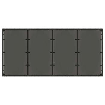 9-teiliges Garten Essset Schwarzes Poly Rattan, Stapelbare Gartenstühle mit Kissen - 2-teiliges Set in Schwarz Poly Rattan