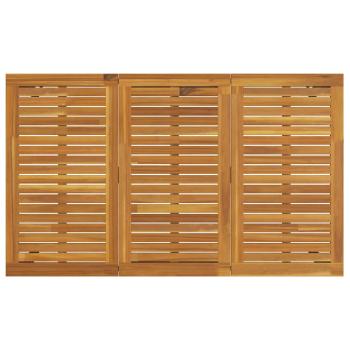 5-teiliges Garten-Essset Beige Poly Rattan Akazie, Stapelbare Gartenstühle mit Kissen - Set aus 2 in Beige Poly Rattan, Gartentisch 150x90x75 cm aus massivem Akazienholz und Metall