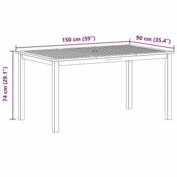 Garten Essgruppe 5 pcs Beige Massivholz Akazie