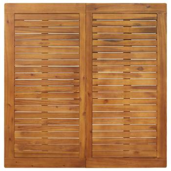 3-teiliges Garten Essset Beige, Poly-Rattan Akazie, stapelbare Gartenstühle mit Kissen - Set aus 2 in Beige Poly-Rattan