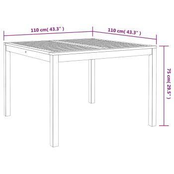 5-teiliges Garten Esszimmer Set Schwarzes Poly Rattan Akazie, Stapelbare Gartenstühle mit Kissen 2 Stück Schwarzes Poly Rattan