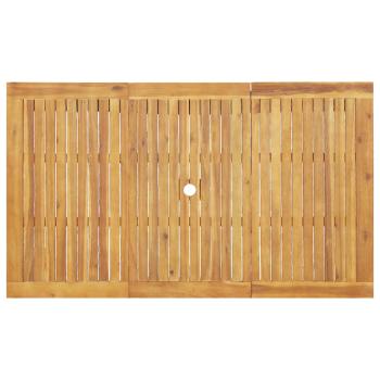 5-teiliges Garten-Esszimmer-Set aus massivem Akazienholz