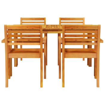 Garten Essgruppe 5 pcs Braun Massivholz Akazie