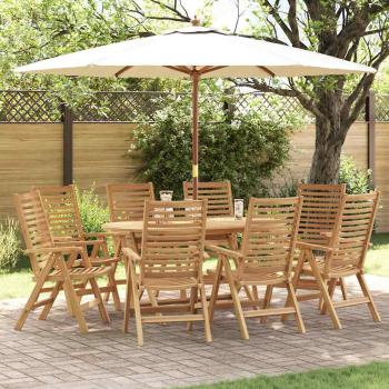 ARDEBO.de - Gartenstühle Faltbar 8 pcs Massivholz Teak, Gartenstühle 2 pcs Massivholz Teak