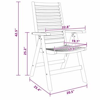 Gartenstühle Faltbar 8 pcs Massivholz Teak, Gartenstühle 2 pcs Massivholz Teak