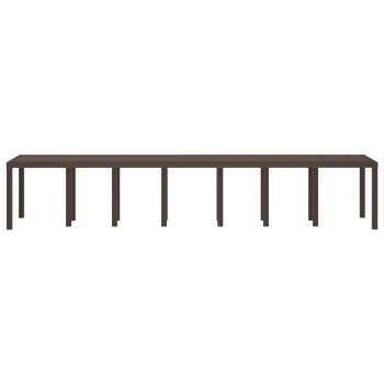 Gartentisch Braun 400 x 100 x 73 cm Poly-Rattan