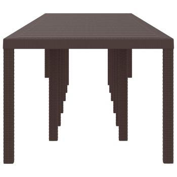 Gartentisch Braun 400 x 100 x 73 cm Poly-Rattan