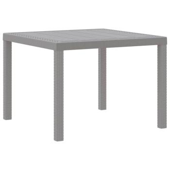 3-teiliges Garten Essgruppe Helles Grau Poly Rattan