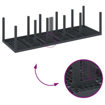 11-teiliges Garten Essset mit Kissen Anthrazit Poly-Rattan, Gartentisch Anthrazit 150x100x73 cm Poly-Rattan, Gartenstühle mit Kissen 2 Stück Anthrazit Poly-Rattan, Gartenstühle mit Kissen 4 Stück Anthrazit Poly-Rattan