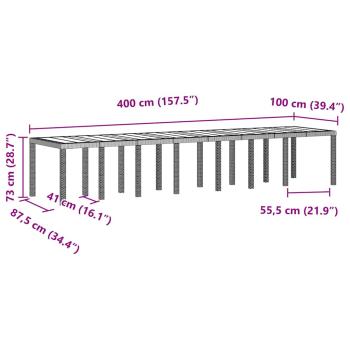 15-teiliges Garten Essset mit Kissen Hellgrau Poly-Rattan, Gartentisch Hellgrau 250x100x73 cm Poly-Rattan, Gartentisch Hellgrau 150x100x73 cm Poly-Rattan, Gartenstühle mit Kissen 2 Stück Hellgrau Poly-Rattan, Gartenstühle mit Kissen 4 Stück Hellgrau Poly-