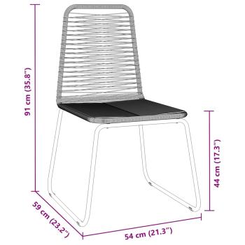 3-teiliges Garten-Esstisch-Set Schwarz Poly-Rattan