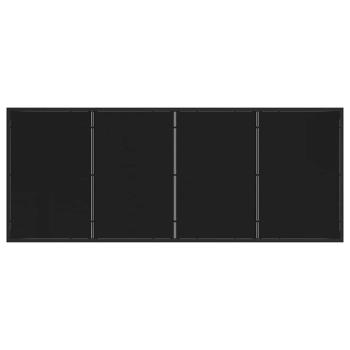 ARDEBO.de - 9-teilige Garten-Essgruppe mit Kissen Schwarz Poly-Rattan