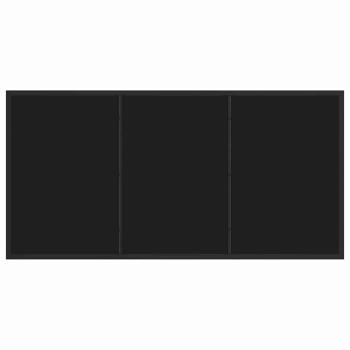 5-teiliges Garten Esszimmer Set mit Kissen Schwarz Poly-Rattan, Gartentisch Schwarz 140x80x73 cm Tempered Glass