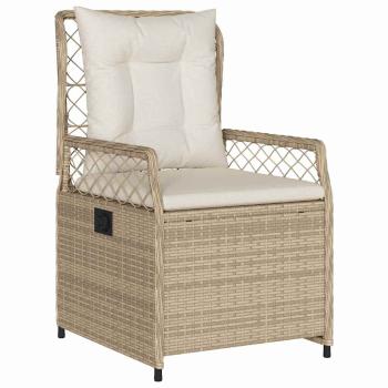 5-teiliges Garten-Essenset Beige Poly-Rattan