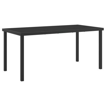 7-teiliges Garten-Dining-Set mit Kissen - Schwarzes Poly-Rattan