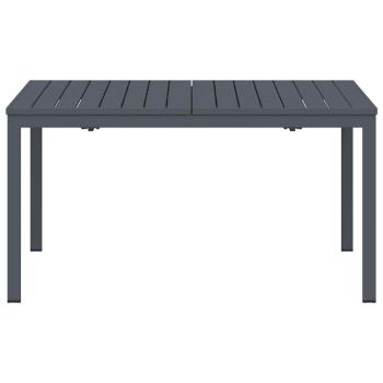 Ausziehtische 2 Stück Anthrazit 210x90x73 cm Stahl, Ausziehbarer Gartentisch Anthrazit (140-210)x90x73 cm Stahl