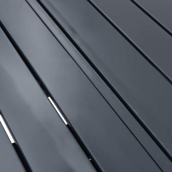 Ausziehtische 2 Stück Anthrazit 210x90x73 cm Stahl, Ausziehbarer Gartentisch Anthrazit (140-210)x90x73 cm Stahl