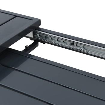 Ausziehtische 2 Stück Anthrazit 210x90x73 cm Stahl, Ausziehbarer Gartentisch Anthrazit (140-210)x90x73 cm Stahl