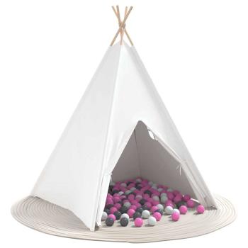 Kinder-Teepee-Zelt mit Tasche Pfirsich & Spielbälle Haut Weiß