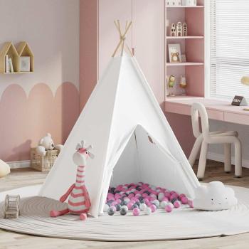 Kinder-Teepee-Zelt mit Tasche Pfirsich & Spielbälle Haut Weiß