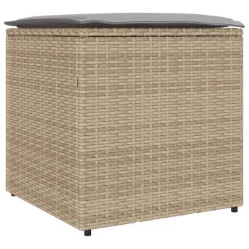 Außenlagerbox Beige Synthetisches Rattan Mittel Außenlagerbox