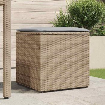 Außenlagerbox Beige Synthetisches Rattan Mittel Außenlagerbox