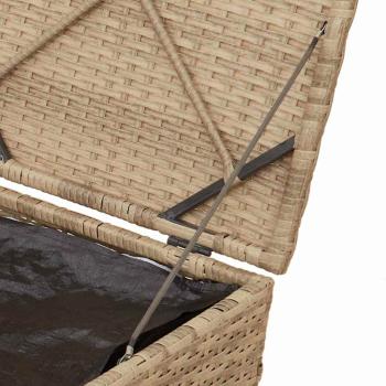 Außenlagerbox Beige Synthetisches Rattan Mittel Außenlagerbox