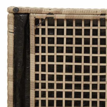 Außenlagerbox Beige Synthetisches Rattan Mittel Außenlagerbox