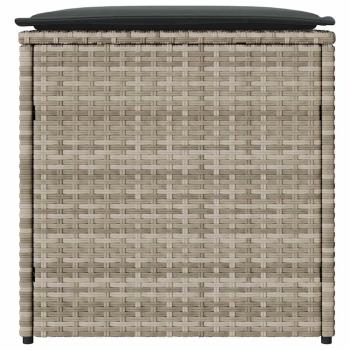 Outdoor Speicherbox Hellgrau und Dunkelgrau Synthetisches Rattan