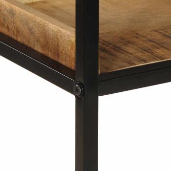 Bücherregal 70x35x110 cm Massivholz Raues Mango