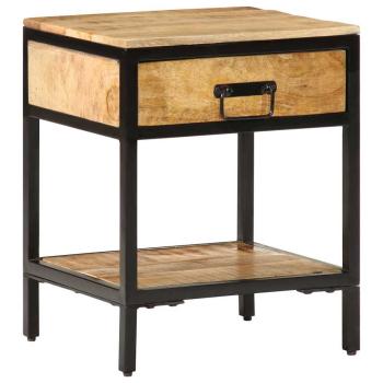 Nachttisch 40x35x50 cm Massivholz Raues Mango