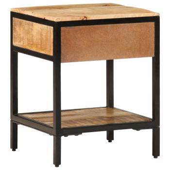 Nachttisch 40x35x50 cm Massivholz Raues Mango