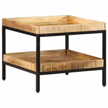 ARDEBO.de - Beistelltisch 55x55x45 cm Massivholz Grobes Mango