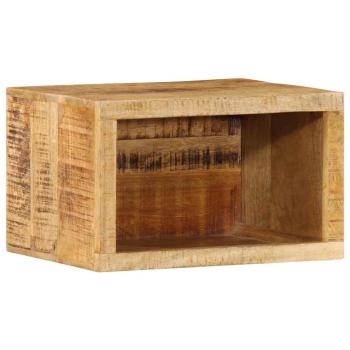 ARDEBO.de - wandmontierter Nachttisch 40x30x25 cm Massivholz Rohes Mango
